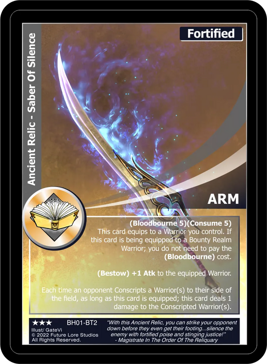 Ancient Relic - Sabre Of Silence (Rare) BH01-BT2