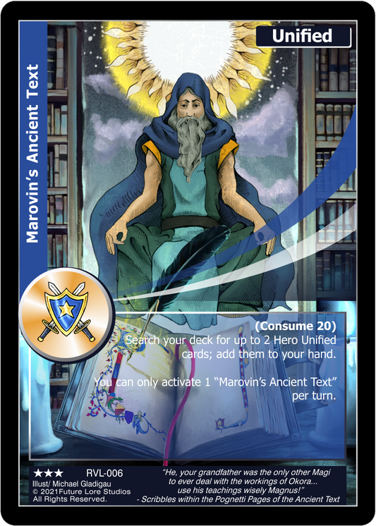 Marovin's Ancient Text (Rare) RVL-006