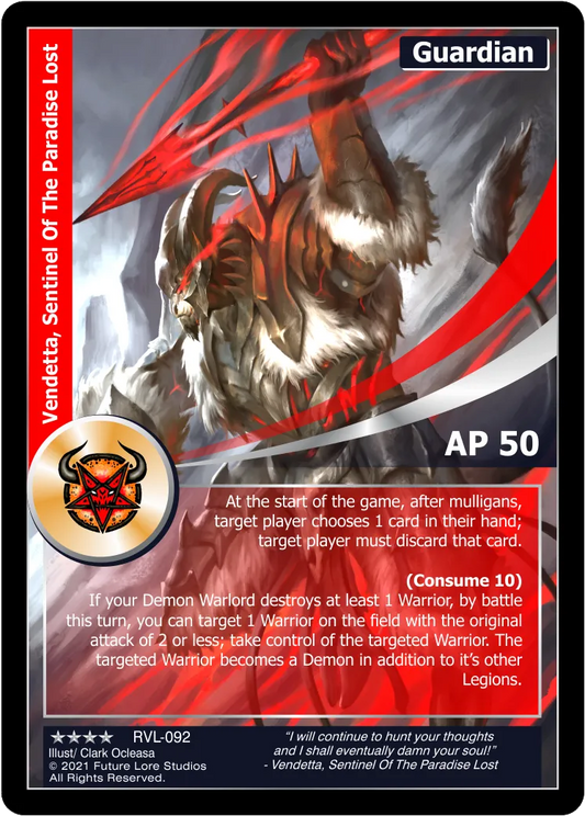 Vendetta, Sentinel Of The Paradise Lost (Renown) RVL-092